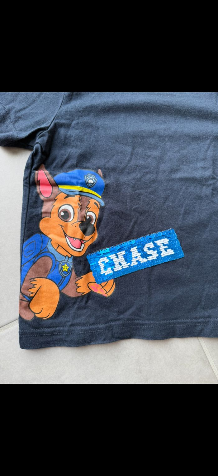 Tee shirt manches courtes Chase Pat Patrouille 24 mois - photo numéro 4