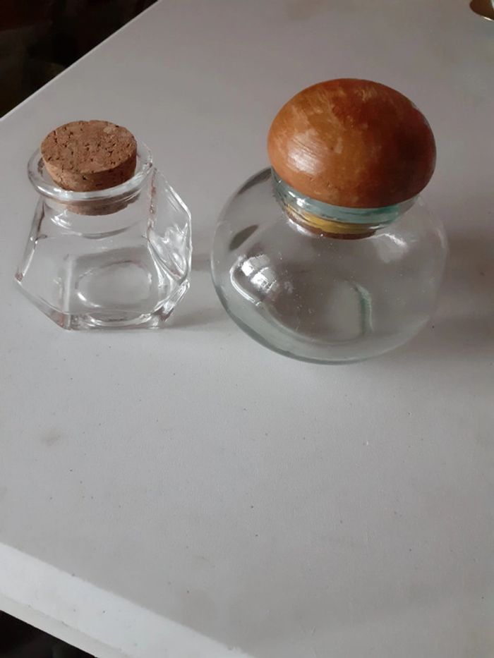 lot 2 pots en verre