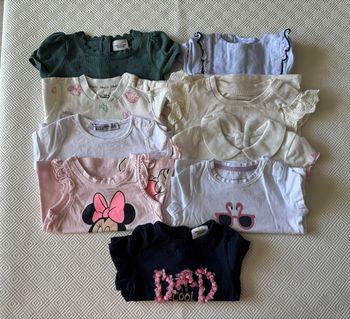 Lots tee-shirts manche courte bébé fille