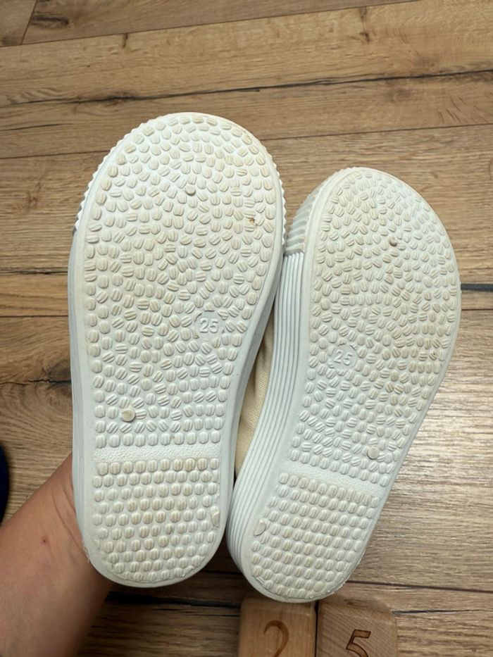 Paire de ballerines en tissu crème TEX 25 fille - photo numéro 5
