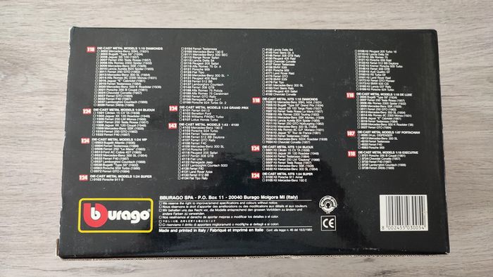 Boite vide seule 3005 pièce détachée miniature Burago bugatti type 59 1934 1/18 #B67 - photo numéro 4