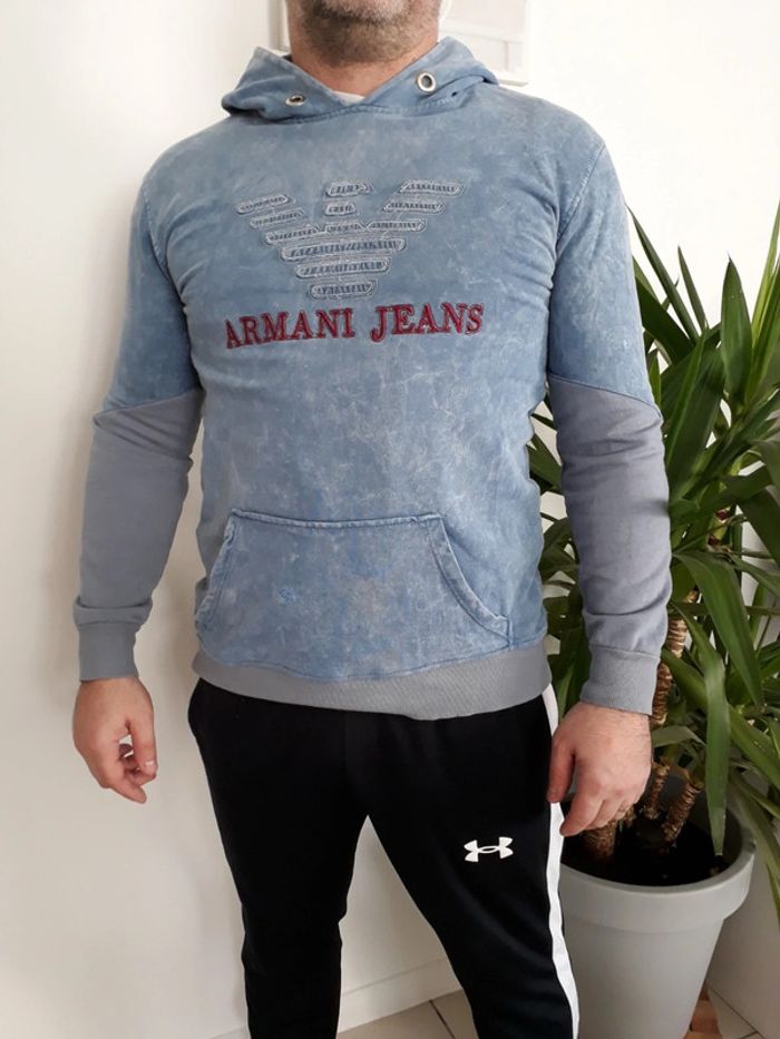 Pull/Sweat à capuche Vintage 90s Emporio Armani Taille S🛍🌿 - photo numéro 6
