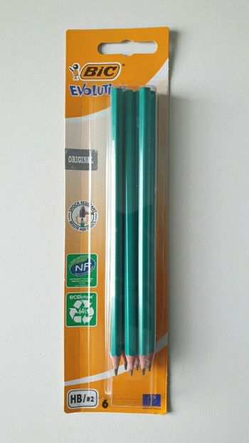 Neuf fournitures scolaires lot 6 crayons à papier BIC