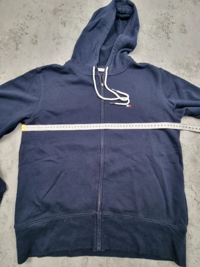 Veste zippée Tommy Hilfiger bleu marine, L Hommes (mesures en photos) - photo numéro 6
