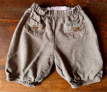 Bloomer / short hiver chevrons bruns 12 mois Bout’chou