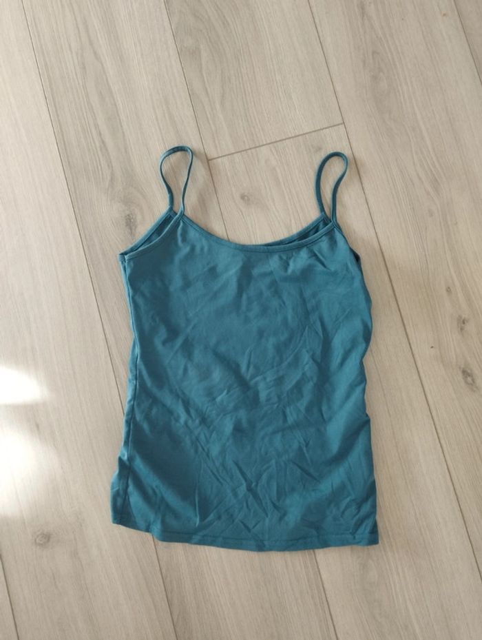 Débardeur caraco Mim XS bleu pétrole