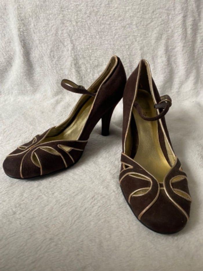 Escarpins marron et doré pimkie 37