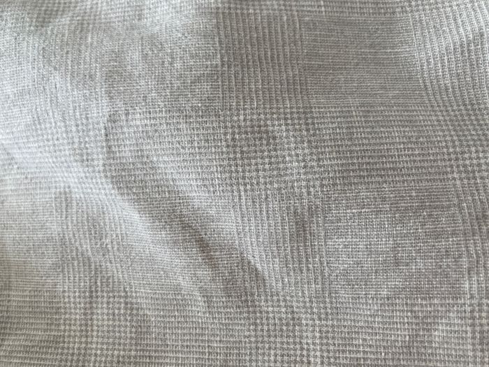 pantalon droit motif prince de galles lin et coton - photo numéro 4