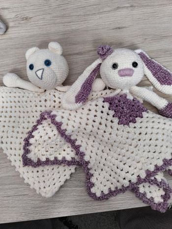 Lot de 2 doudous en crochet