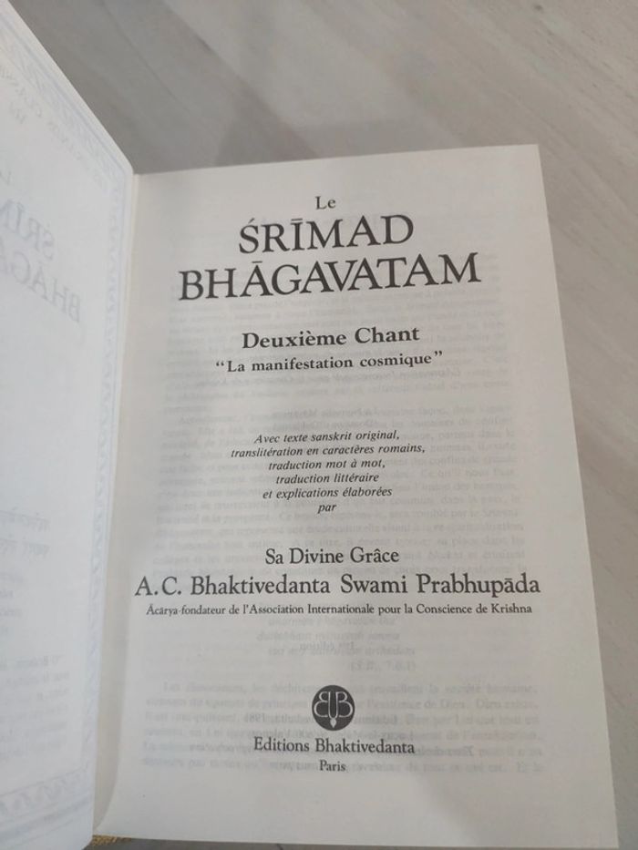 Lot de 5 tomes les grands classiques de l'Inde Bhagavad gita bhakti yoga Krishna Srimad Bhagavatam - photo numéro 15