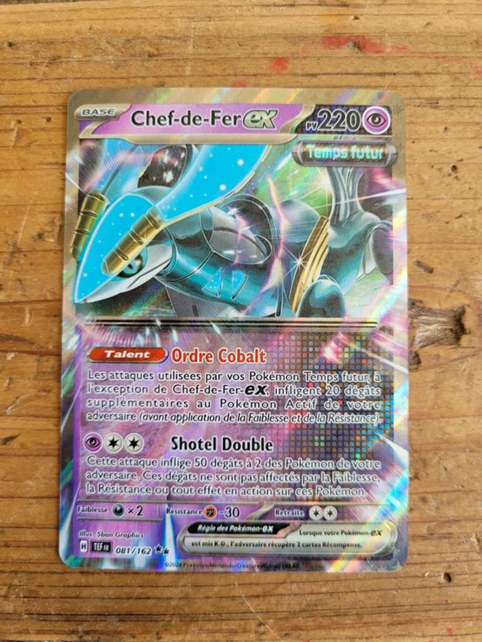 Vends cartes pokemon chef de fer ex 081/162 forces temporelles - photo numéro 2