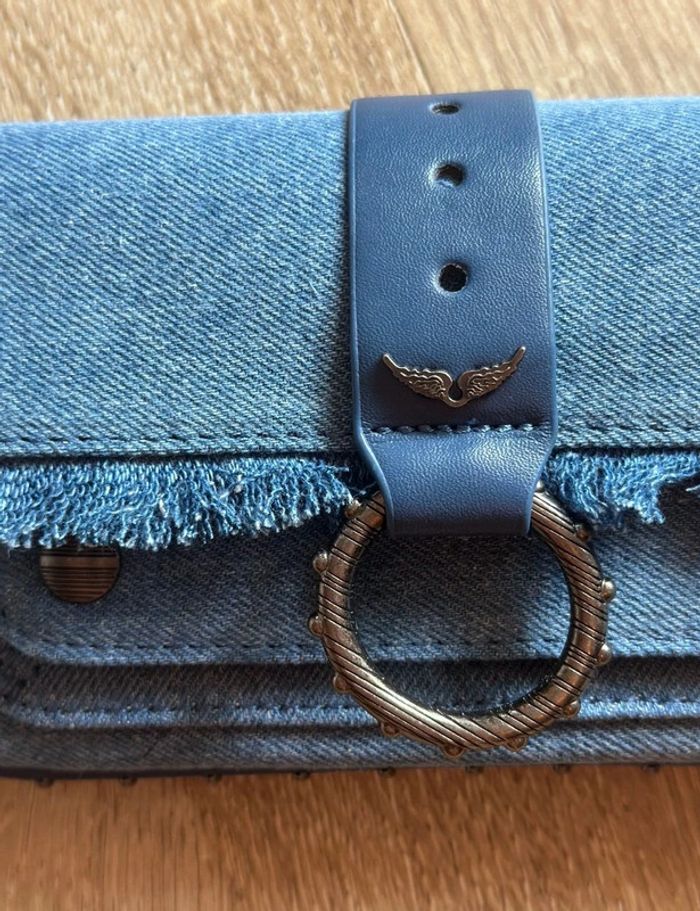 Sac Kate Wallet Glitter Storm édition Kate Moss bleu jean - Zadig&voltaire - photo numéro 13