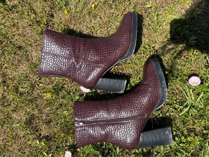 bottines talon compensées marron - photo numéro 2