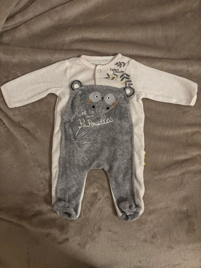Pyjamas en velours taille 1 mois - photo numéro 2