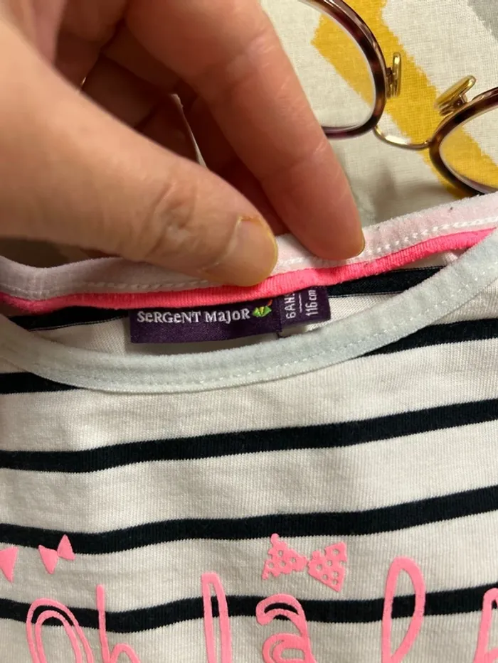 T shirt fille manche 3/4 sergent major 6 ans - photo numéro 4