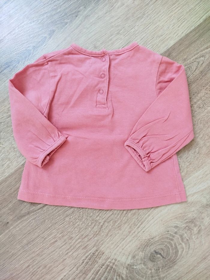 Tee shirt à manches longues fille 6 mois - photo numéro 2