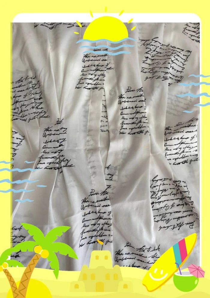 Robe chemise S 36 imprimé lettres - photo numéro 4
