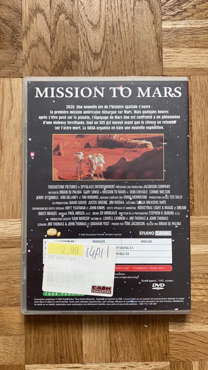 DVD film science fiction / aventure Mission to Mars - photo numéro 3