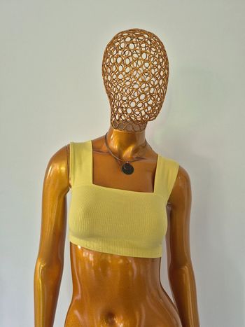 Top Court Femme Vert Pistache