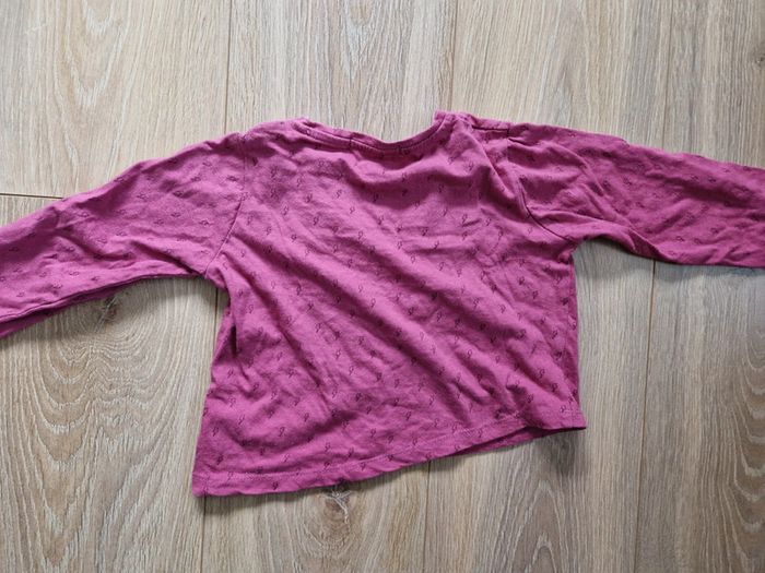 Teeshirt manches longues fille TQF rose court super girl - photo numéro 3