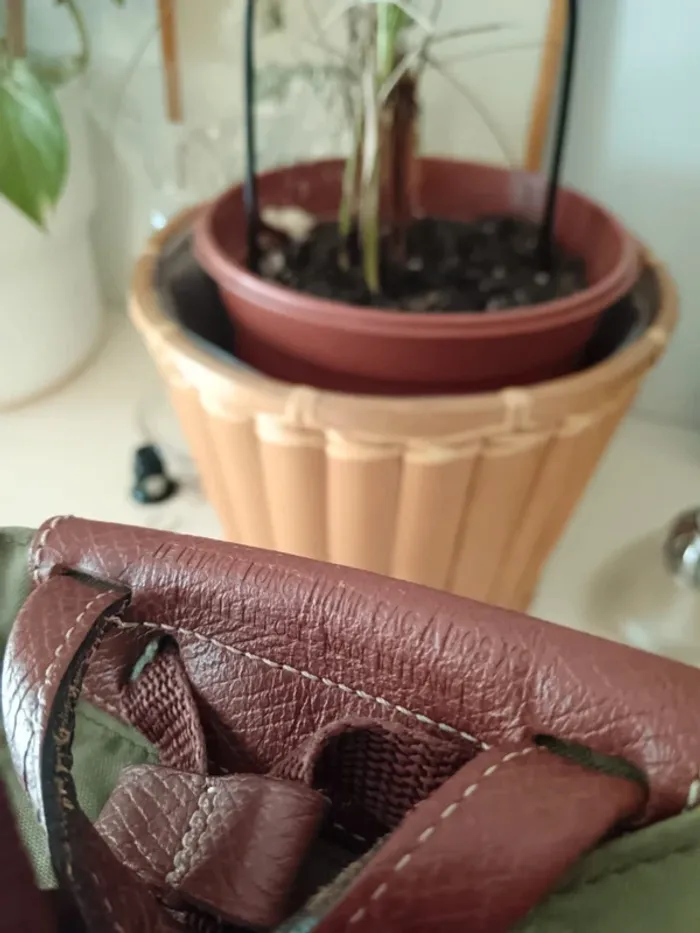 Sac à dos pliage xs Longchamp kaki et marron - photo numéro 17