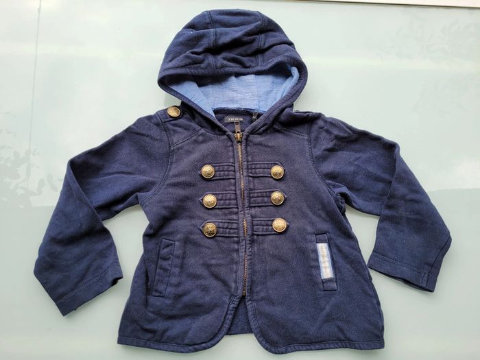 6 ans IKKS veste zippée marine à capuche - photo numéro 2