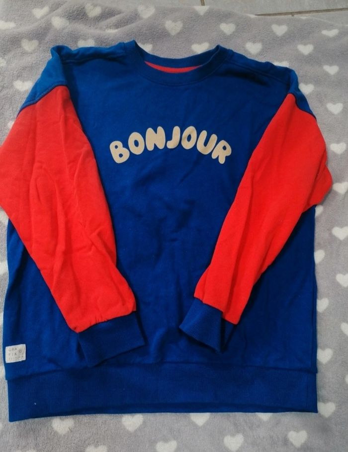 Pull sweat-shirt 🧡💙 mixte 12 ans