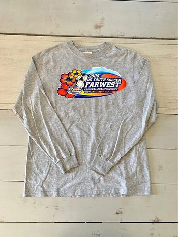 Tee shirt manches longues Adidas vintage Youth soccer far west Hawaï 2008