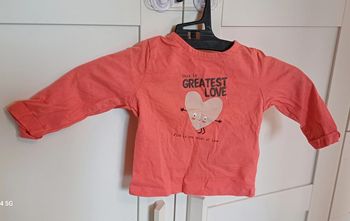 Tee shirt coeur 3 mois