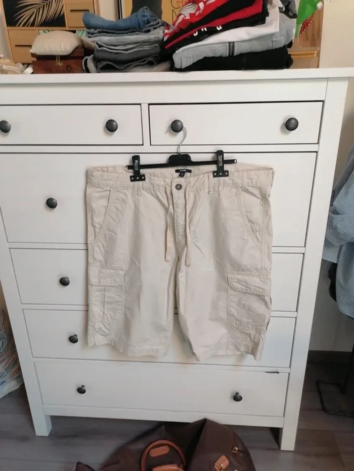 Bermuda short beige homme
