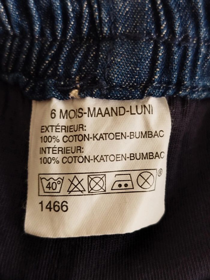 Joli jean bleu brut taille 6 mois - photo numéro 3
