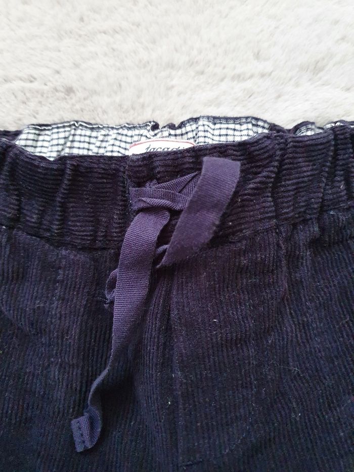Pantalon en velours bleu marine Jacadi 12 mois - photo numéro 3
