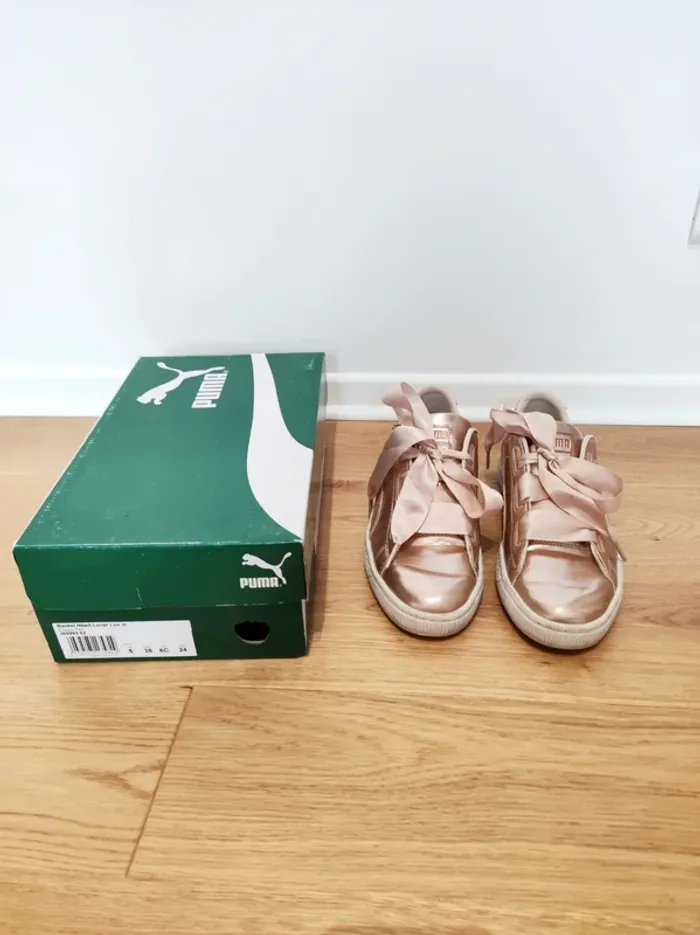 Sneaker Puma rose gold lacets satinée - 38 - très bon état - photo numéro 3