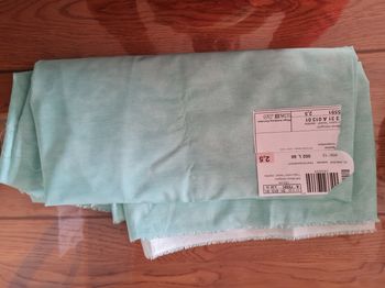 Tissu coton menthe 1m50x2m50