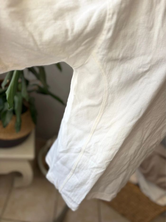 Haut blanc matière coton - 100% coton - blanc - taille XXL/44 - en très bon état - photo numéro 2