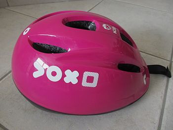 Casque vélo enfant Btwin fuchsia KH 300 - 52-56 cm
