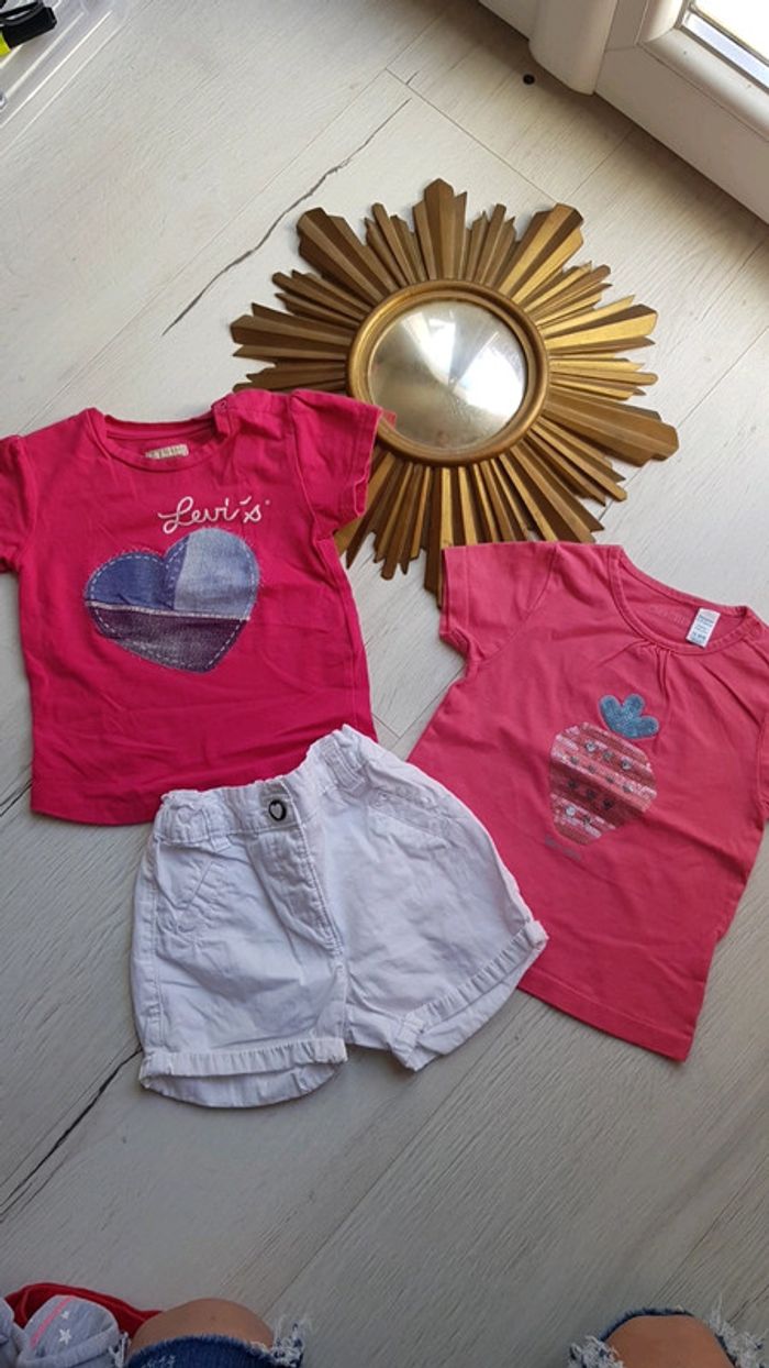 Ensemble 3 pièces fille été 18 mois Levis okaidi kiabi