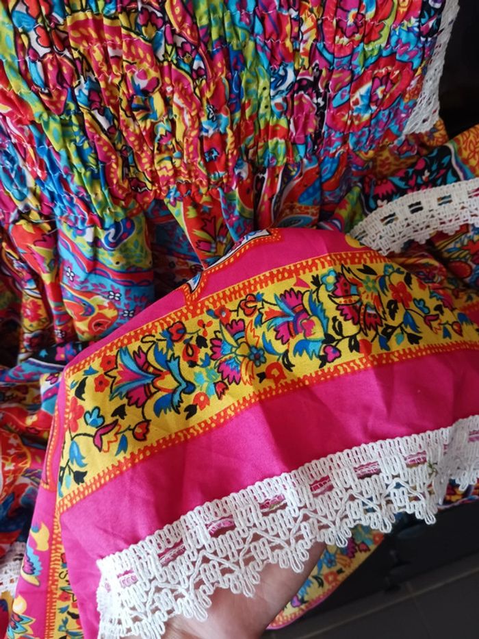 Robe d'été multicolore fluide T38 - photo numéro 6