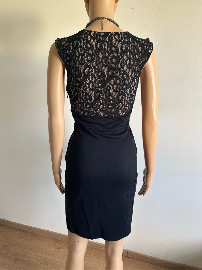 Robe noire et beige avec dentelle Morgan taille 36 bon état - photo numéro 5