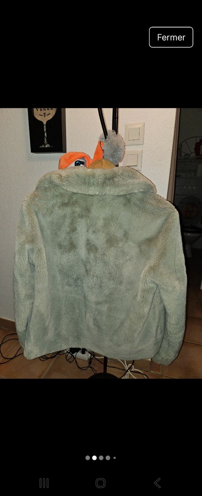 Manteau en fourure vert - photo numéro 2