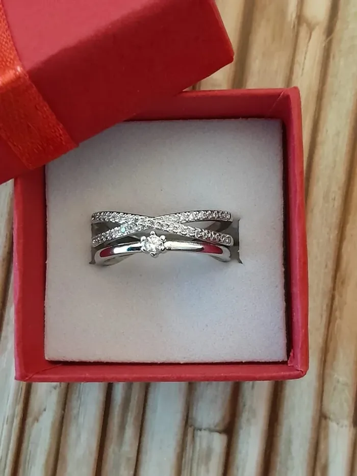 Belle et délicate bague, argent 925, taille réglable (54/56) - photo numéro 3