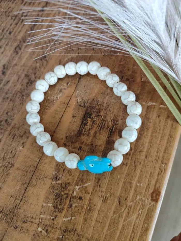 Bracelet perles naturelles et tortue 🐢 - photo numéro 2