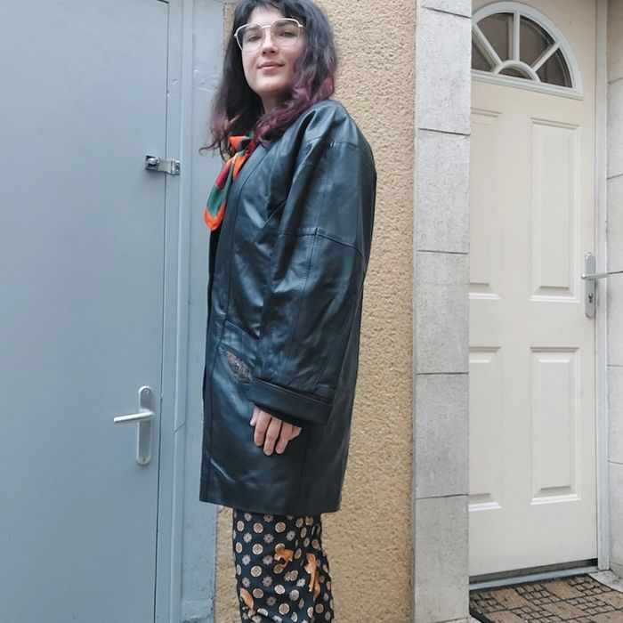 Veste en cuir Vintage L/XL - photo numéro 3