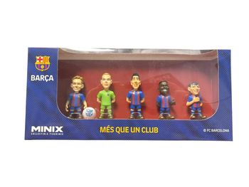 Coffret 5 figurines Minix Collectible Fc Barcelone Football neuf