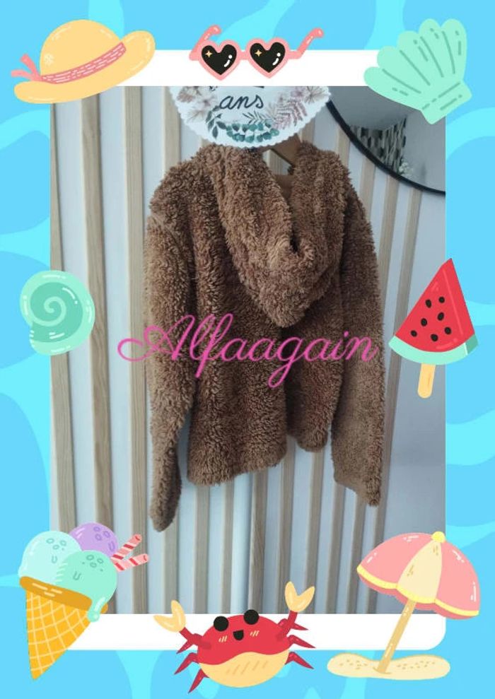 Pull teddy blue queen 10ans marron - photo numéro 4