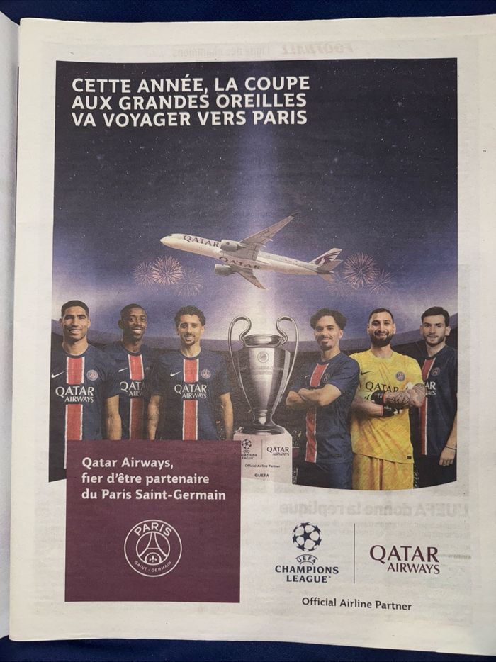 Journal L'équipe 01/06/2025 Ici c'est Paradis PSG Victoire Ligue des Champions - photo numéro 2