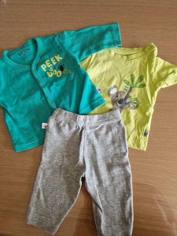 Lot 3 pièces pantalon tee shirt et gilet blue seven 56 cm