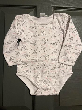 Body manches longues blanc Bambi Disney 18 mois