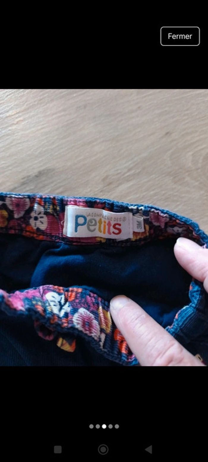 Pantalon velours la compagnie des petits 3 mois - photo numéro 3