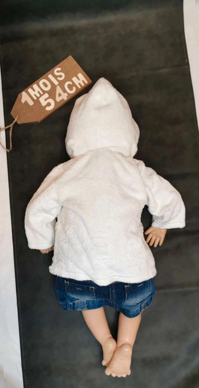 Tenue complète 👣 tee-shirt, jupe et veste douce Winnie Disney et Kitchoun 1mois /54cm - photo numéro 7